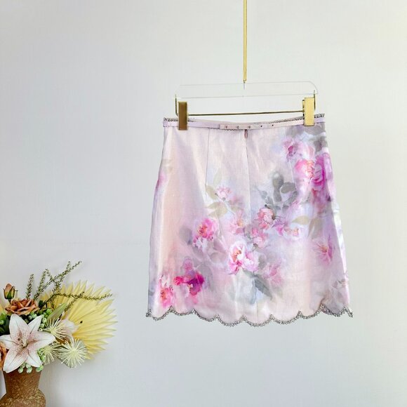 Zimmermann Blush Floral Mini Skirt - Picture 8 of 8